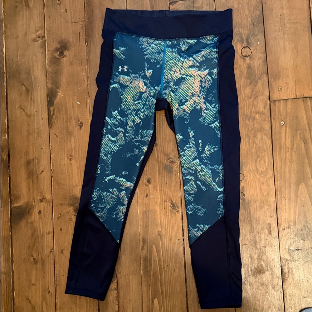 Under Armour Blue and Green Patterned Leggings